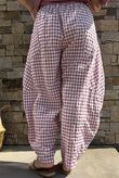 Nonni Gingham Classic Barrel Pant Indian Pink